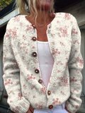 Evanthea™ | Suéter Cárdigan de Punto Floral Vintage