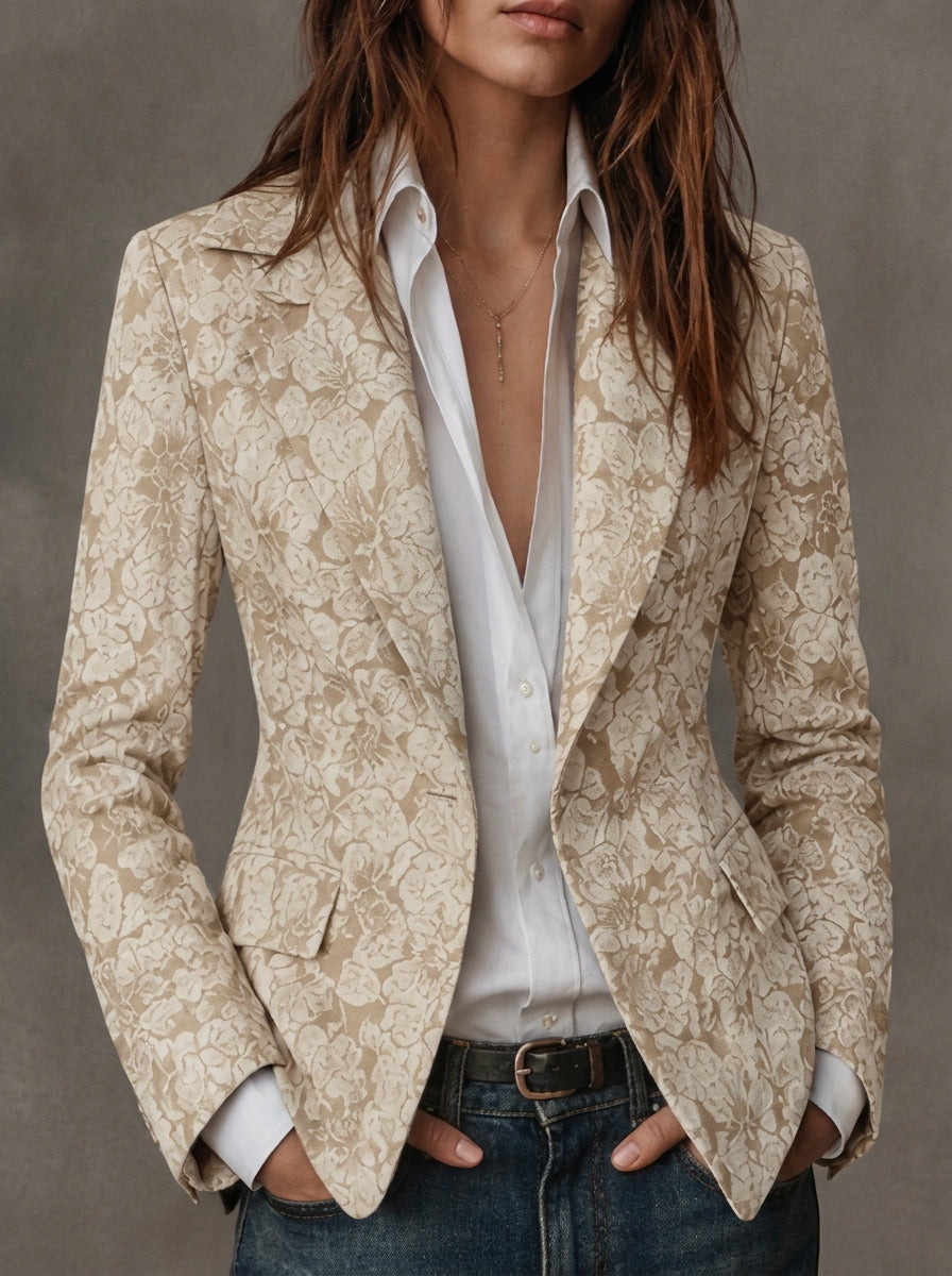 Antonia - Blazer de Jacquard con Estampado de Paisley