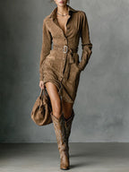 Alba | Long Sleeve Midi Dress